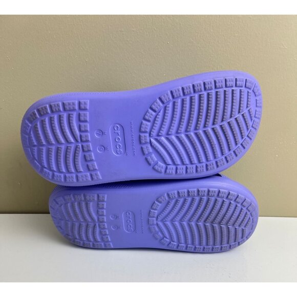 Crocs Classic Crush Violet Purple Platform Clog Womens 9 Mens 7 Slip On Chunky - Picture 5 of 7